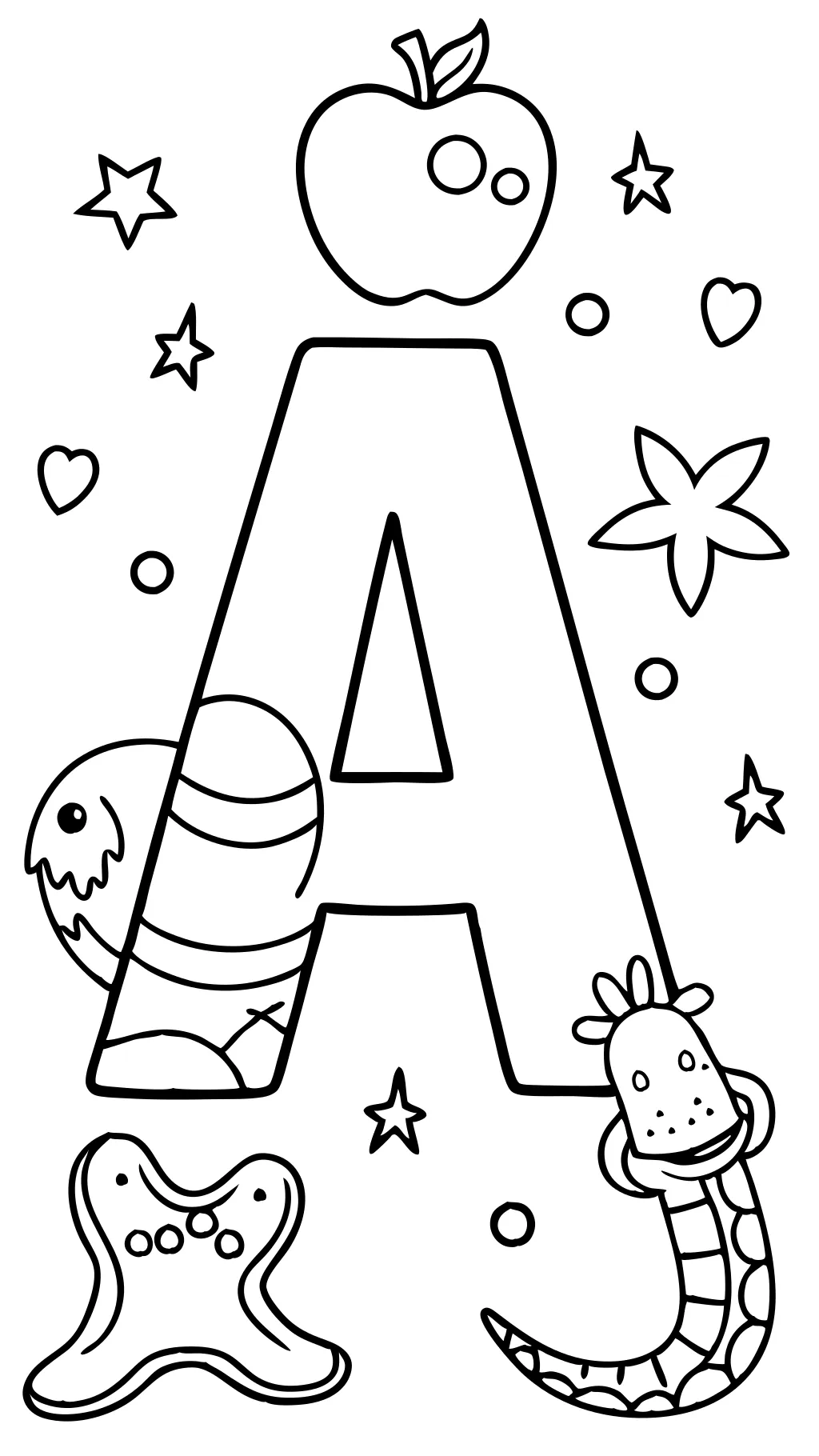 alphabet a coloring pages